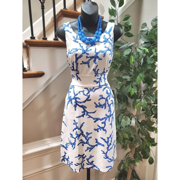 J. Mclaughlin Women's White Nylon Round Neck Sleeveless knee Length Dress Size S - Picture 11 of 11